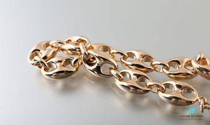 null Flexible bracelet coffee bean mesh in gold plated 

Length 20 cm.