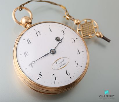 null Piaget in Nismes, pocket watch in yellow gold 750 thousandths with ringing,...