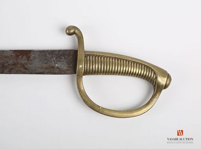 null Sabre briquet d'infanterie type 1816, lame légèrement courbe de 57 cm, garde...