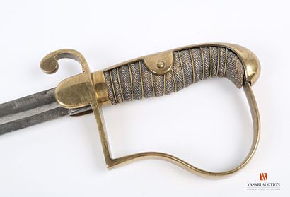 null Officer's saber model 1889, brass mount à la Blücher, rifle trimmed with stingray...