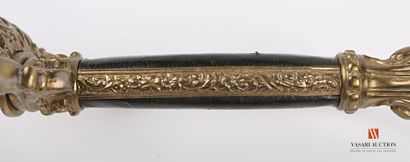 null Sword of deputy, gilded brass mounting chiselled with a branch, plate cut out...