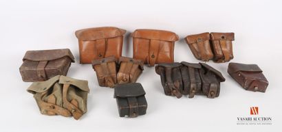 null Set of cartridge belts from the first and second world wars, Hungary (canvas...