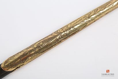 null Sword of deputy, gilded brass mounting chiselled with a branch, plate cut out...