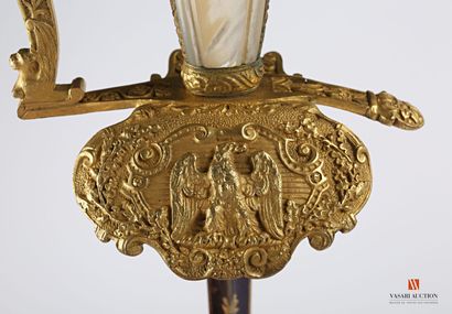 null Sword of high official or diplomat, gilded brass mounting chiselled with a branch,...