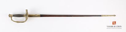 null Sword of officer of the Engineers model 1872, brass mounting chased with a branch,...