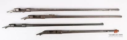 null Set of four barrels with case of French regulation rifle type Chassepot 1866...