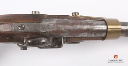 null Pistol of arçon model year 13, lock with flint transformed percussion of 125...