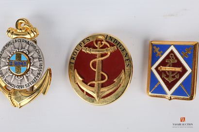 null Set of unit insignia of the Troupes de Marine and Troupes Aéro Portées: TDM...