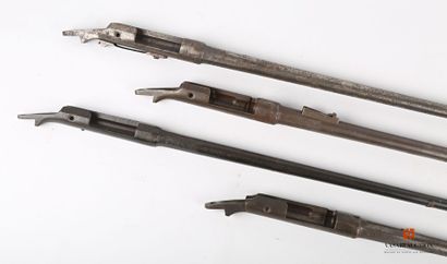 null Set of four barrels with case of French regulation rifle type Chassepot 1866...