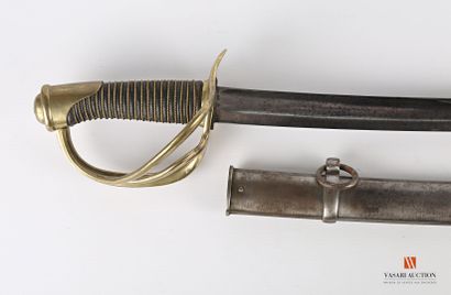 null Light cavalry saber model 1822, troop model, three pronged brass mounting, main...