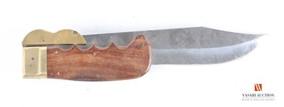 null Imposing hunting knife "à la d'Estaing" stainless steel blade 28 cm, folded...