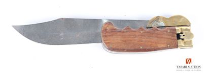 null Imposant couteau de chasse « à la d'Estaing » lame inox de 28 cm, LT plié 30...