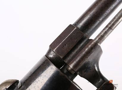null Revolver à broche calibre 9 mm, modèle à cadre ouvert, barillet bronzé à six...