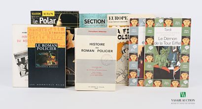 null [POLICY] 

Lot of nine paperback books such as: Petite histoire du roman policier...