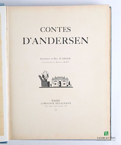 null ANDERSEN - Contes - Paris librairie Delagrave 1930 - one volume 32 x 25 cm -...