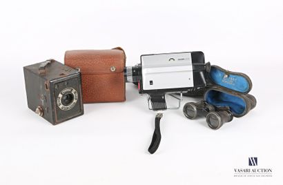 Lot including a pair of theater binoculars...