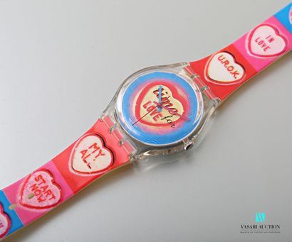 null SWATCH - TIME FOR LOVE - 1999

Boitier et bracelet en plastique

Mouvement à...