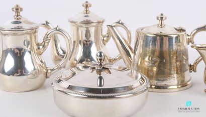 Part of a silver plated tea set including...