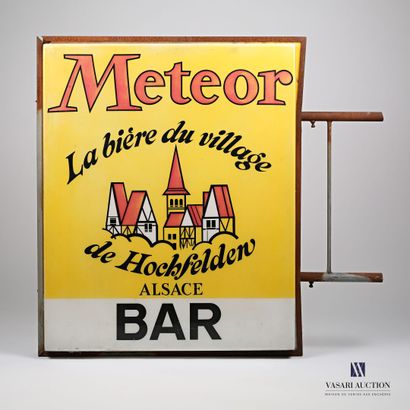 null Sign "Meteor - The beer of the village of Hochfelden Alsace Bar" recto-verso...