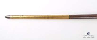null Wooden cane, the pommel ball and the cylindrical shaft in malacca finished by...