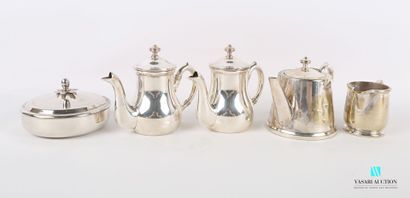 null Part of a silver plated tea set including a teapot and a milk jug.

Height teapot:...
