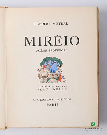 null [POETRY] 

Lot including three works:

- MISTRAL Frederi - Mirèio Poème provençal...