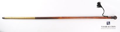 null Wooden cane, the pommel ball and the cylindrical shaft in malacca finished by...