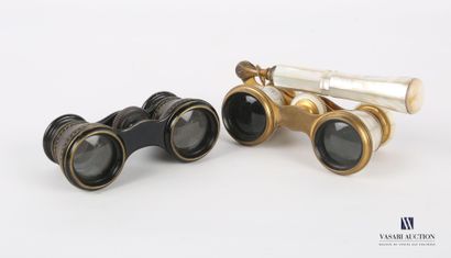 Lot of two pairs of theater binoculars, one...