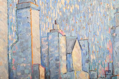 null FAES (20th century)

New York skyline at dusk 

Oil on canvas

Signed and dated...