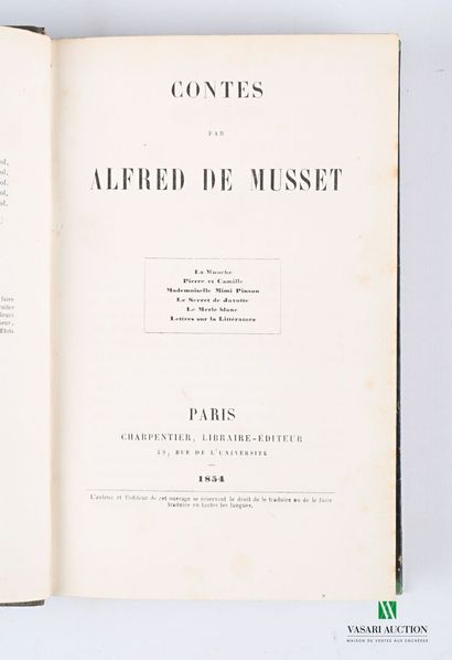 null [ALFRED DE MUSSET]

Lot comprenant sept volumes :

- de MUSSET Alfred - La Confession...