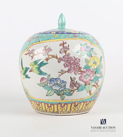 null CHINA

Porcelain ginger pot with cloisonné enamel decoration of birds and branches...
