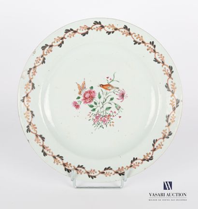 CHINA - Compagnie des Indes 
Porcelain plate...