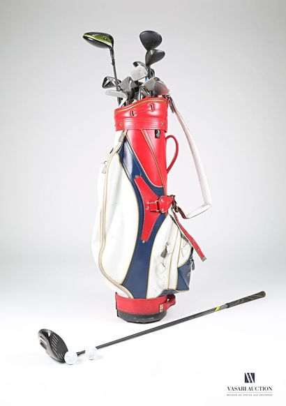 null Golf bag and a set of 18 clubs