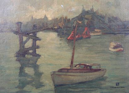 null CARTIER Henry (XIXth century)

Sailboat at anchor 

Oil on canvas mounted on...