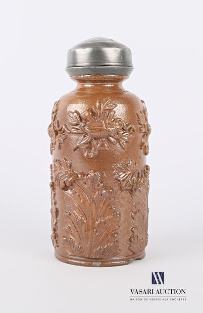 null BEAUVAIS

Stoneware tobacco pot of bottle form, the lid with pewter screw, the...