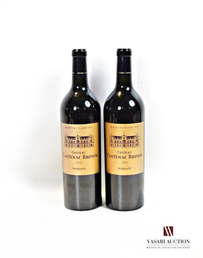 null 2 bottles Château CANTENAC BROWN Margaux GCC 2010

	Presentation and level,...