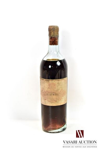 null 1 bouteille	Château COUTET	Haut Barsac 1er GCC	1928

	Et. fanée et tachée. N...