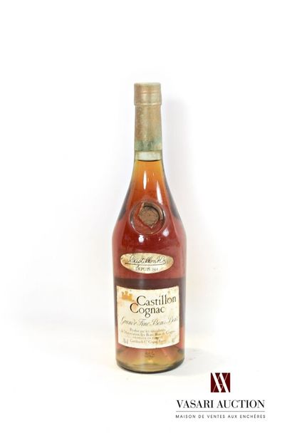 null 1 bouteille	Grande Fine Bons Bois Cognac CASTILLON		

	70 cl - 40°. Et. tachée....