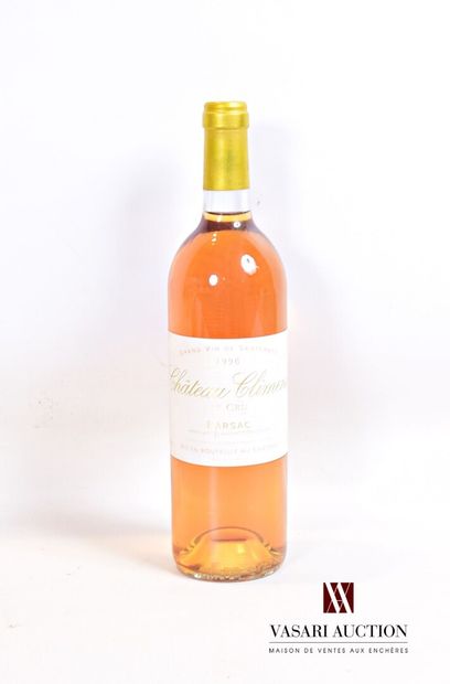 null 1 bouteille	Château CLIMENS	Barsac 1er CC	1996

	Et. tachée. N : bas goulot...