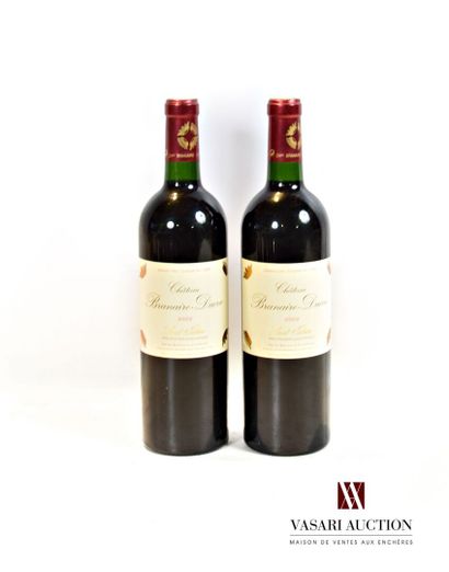 null 2 bouteilles	Château BRANAIRE DUCRU	St Julien GCC	2002

	Et. excellentes. N...
