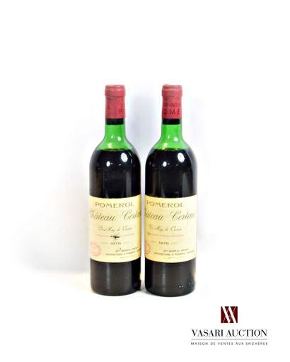 2 bouteilles	Château CERTAN DE MAY	Pomerol	1978...