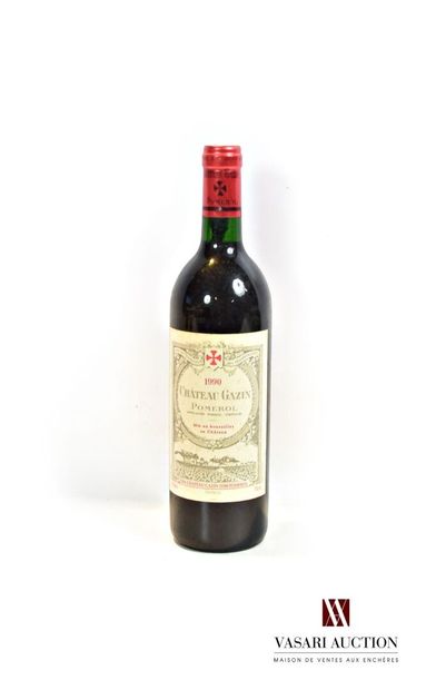 null 1 bouteille	Château GAZIN	Pomerol	1990

	Et. un peu tachée. N : bas goulot.