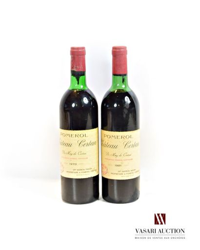 null 2 bouteilles	Château CERTAN DE MAY	Pomerol	

	1 bouteille de 1981, 1 bouteille...