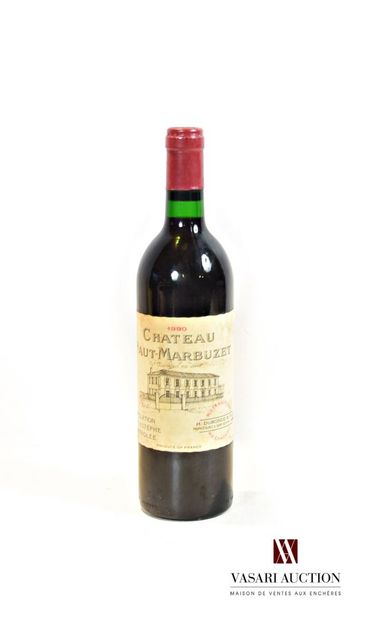 null 1 bouteille	Château HAUT MARBUZET	St Estèphe	1990

	Et. tachée. N : bas gou...