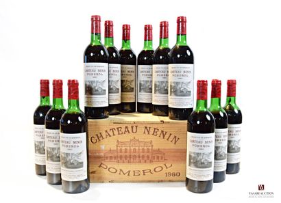 12 bouteilles	Château NÉNIN	Pomerol	1980

	Et....