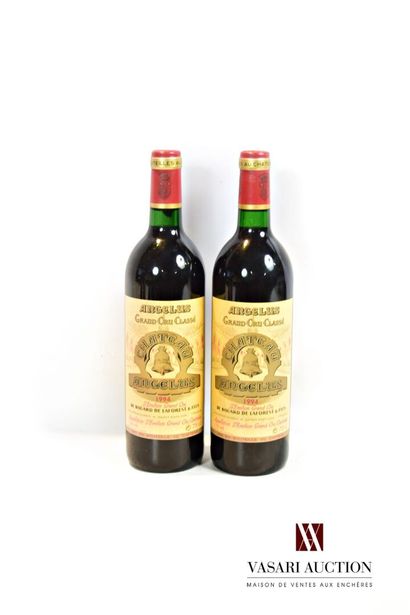 2 bouteilles	Château ANGÉLUS	St Emilion GCC	1994

	Et....