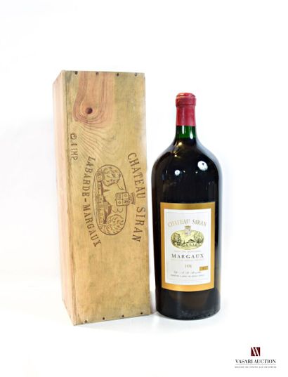 null 1 imperial Château SIRAN Margaux 1978

(6L) And. barely stained. N: mid/low...