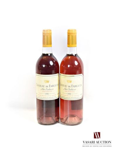 null 2 bouteilles	Château de FARGUES	Sauternes	1990

	Et. impeccables. N : bas goulot/...