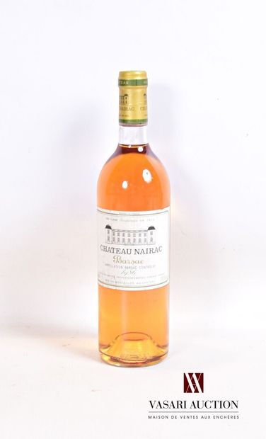 null 1 bouteille	Château NAIRAC	Barsac CC	1986

	Et. tachée. N : bas goulot.