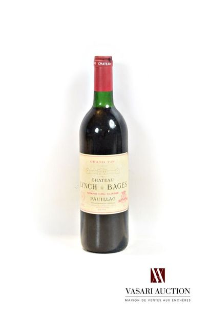 null 1 bouteille	Château LYNCH BAGES	Pauillac GCC	1991

	Et. un peu fanée et tachée....